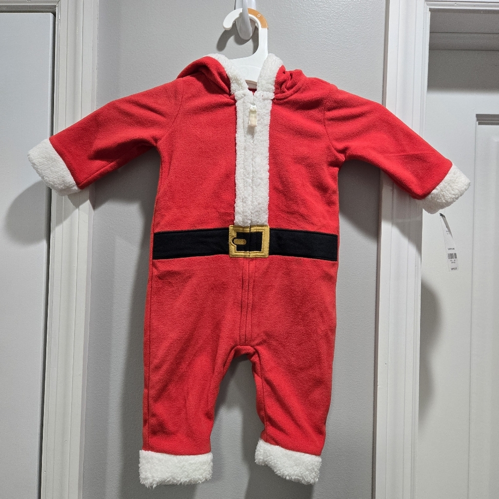 Carter's Red Santa Bodysuit with Built in Hat